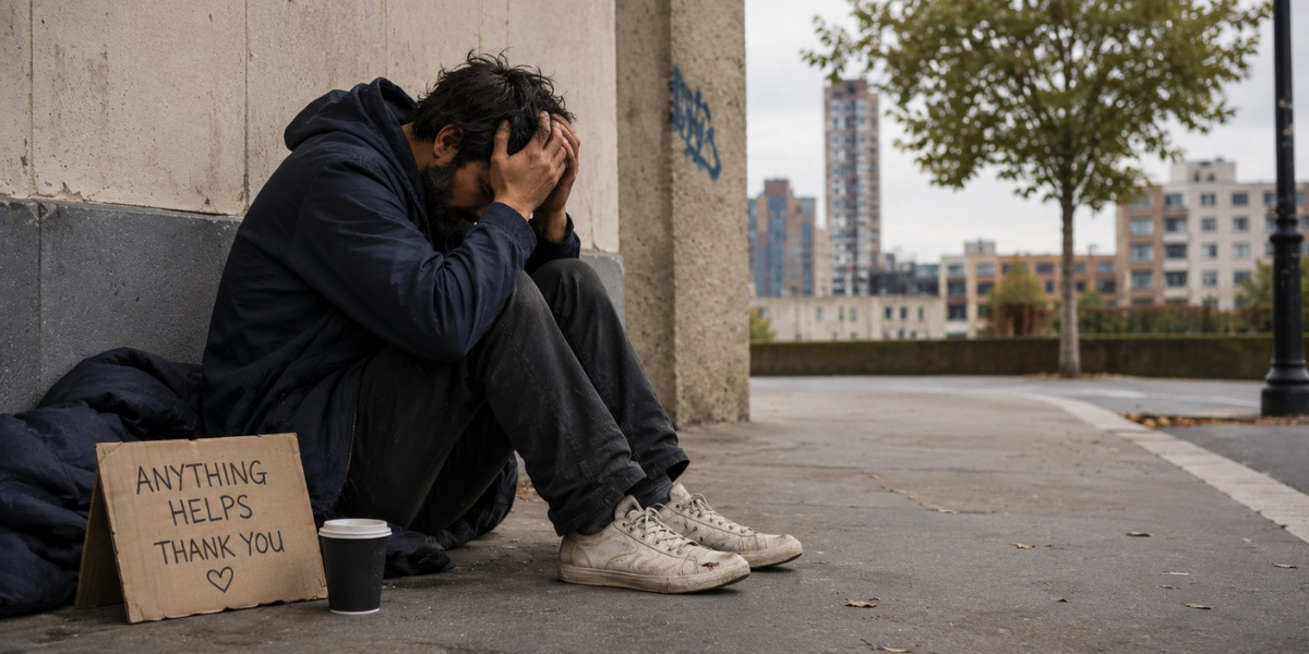 homeless man Homeless man on streets